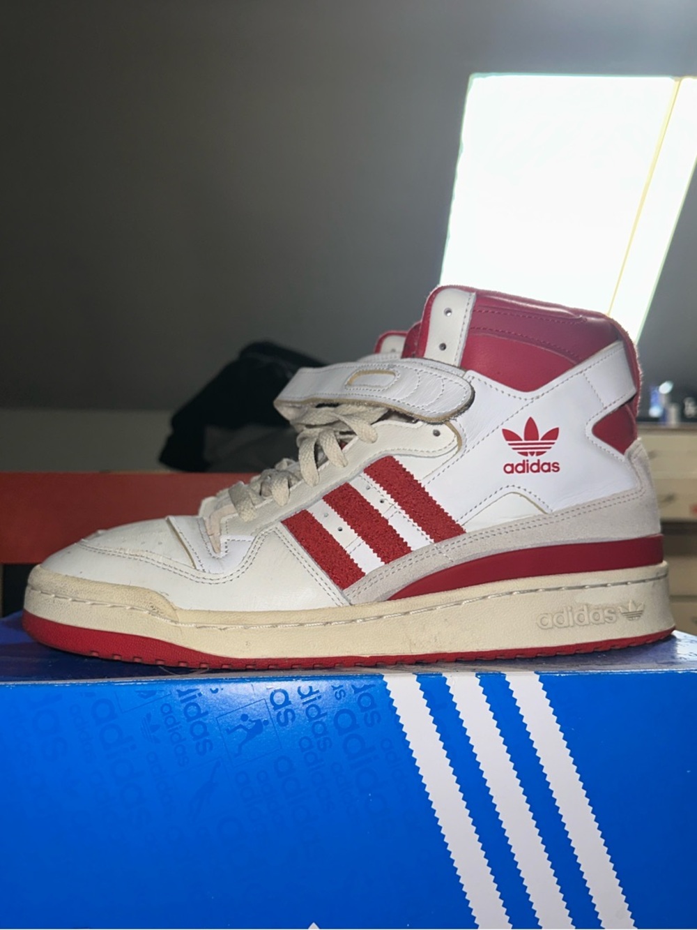 Adidas Forum 84 HI Cloud White Team Red size 11